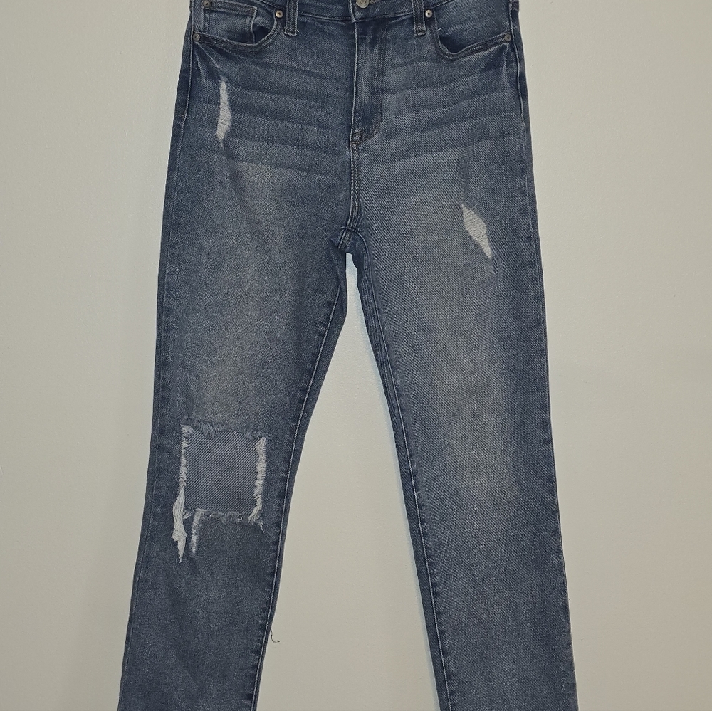 Altar'd State Straight Leg Distresses SALLY style, Stretch Jeans Size 7 - Picture 4 of 11